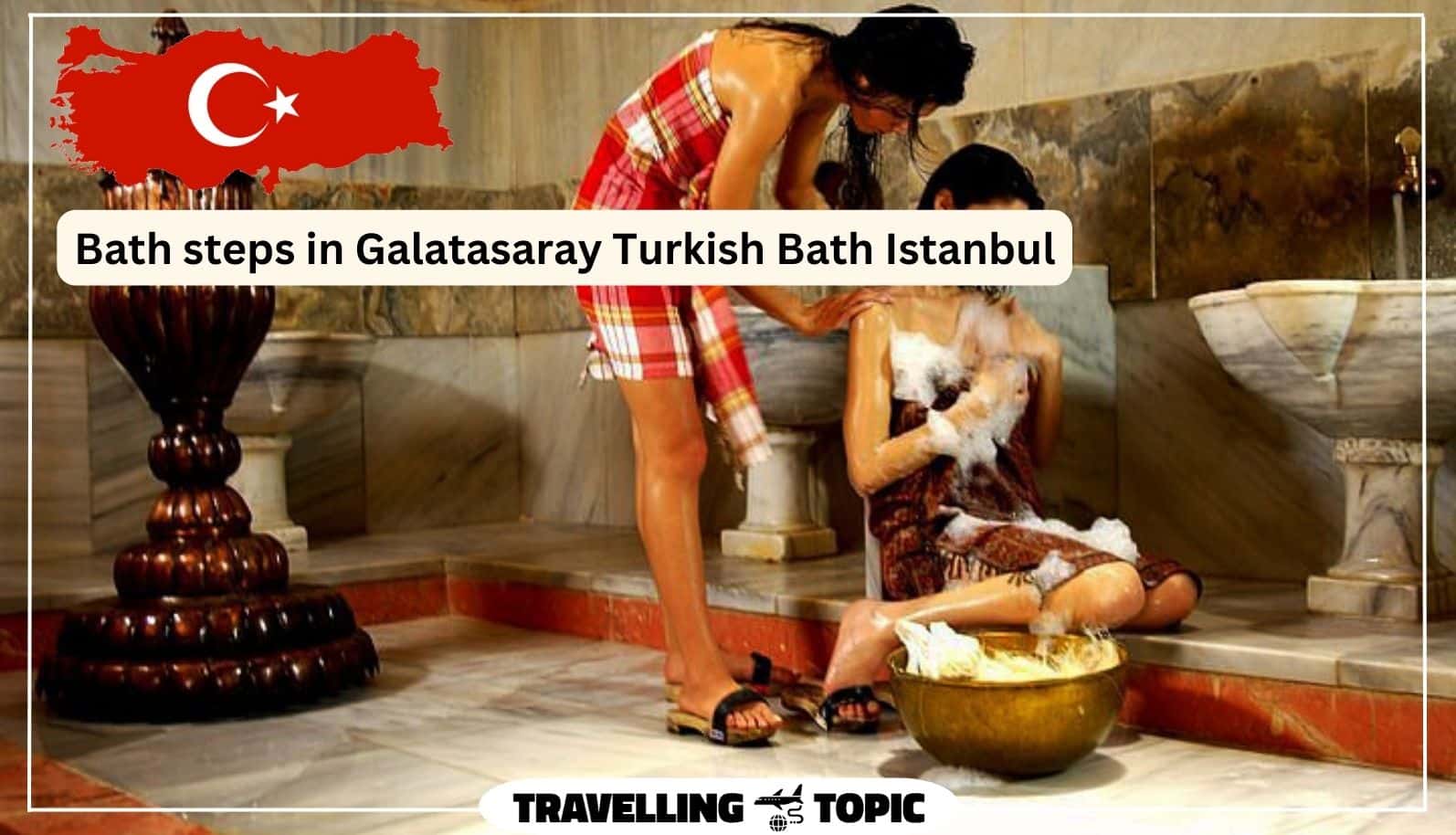 Bath steps in Galatasaray Turkish Bath Istanbul