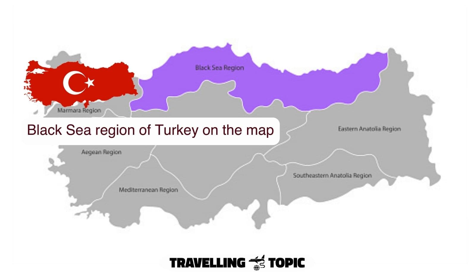 Black Sea region of Turkey on the map