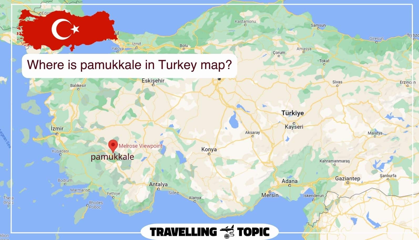Where is pamukkale in Turkey map