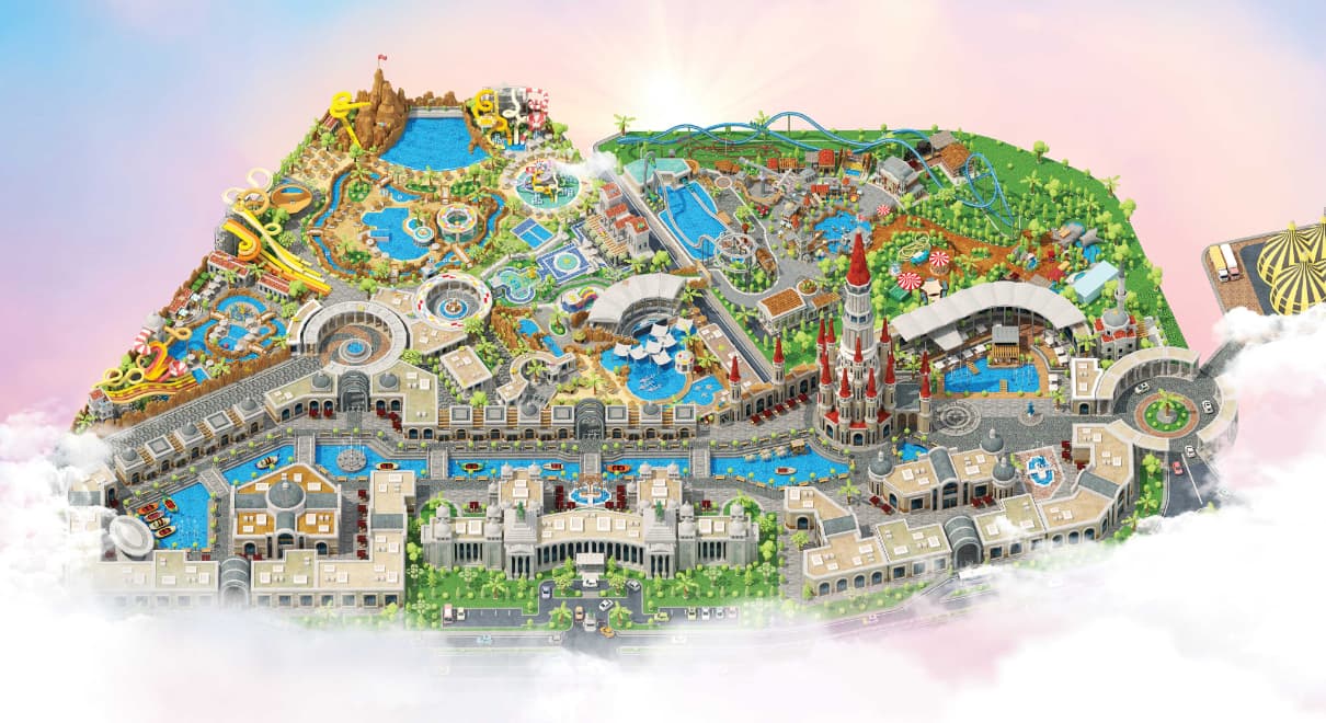 The Land of Legends Theme Park map