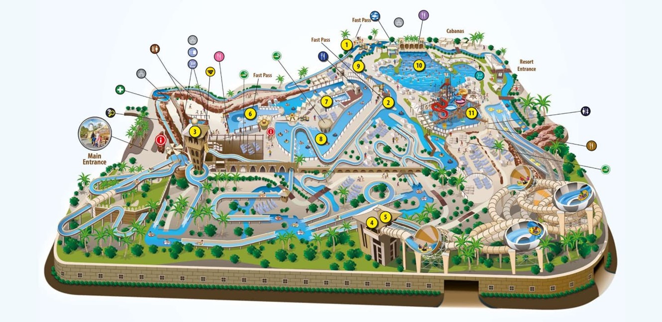 Wild Wadi Water Park map