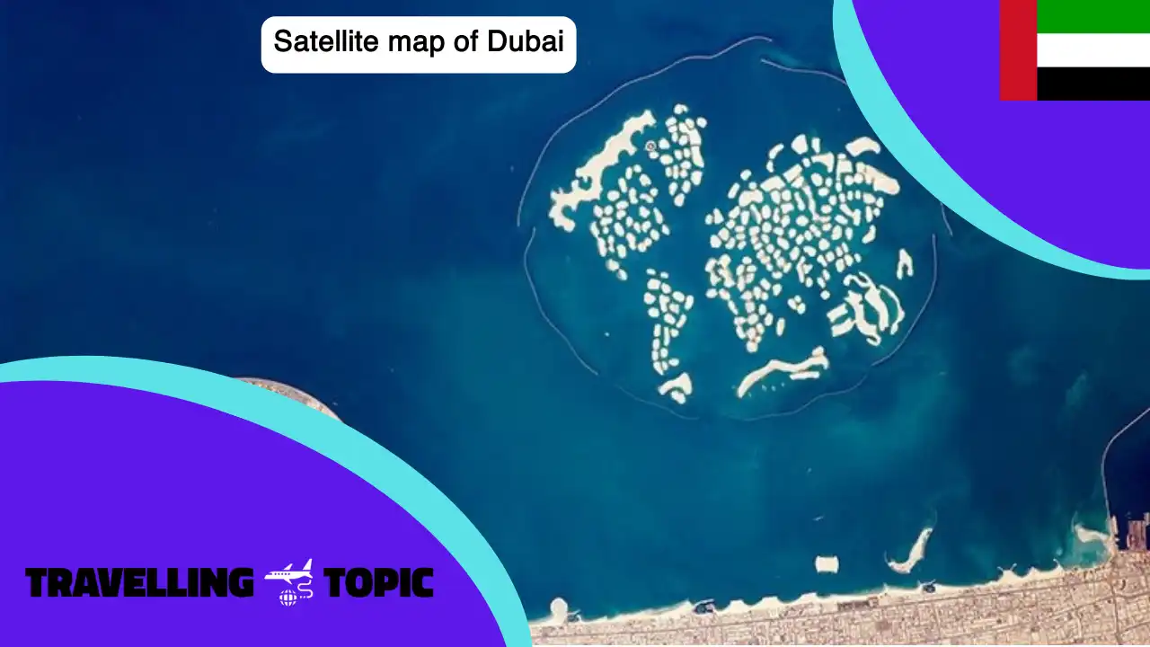 Satellite map of Dubai