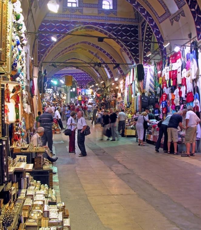 shops inside Istanbul Grand Bazaar